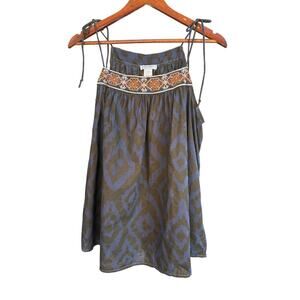 Haute Hippie Style Ikat Boho Tank Adjustable Straps Size M